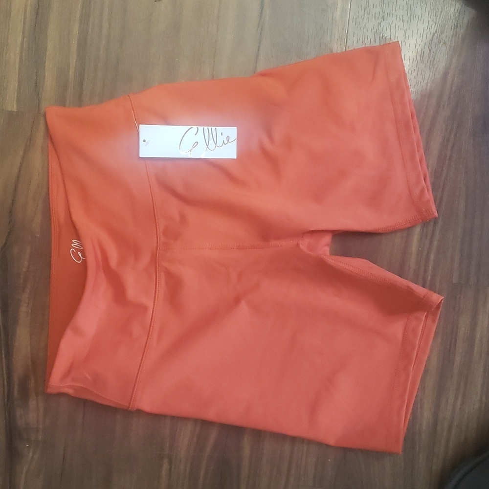 Orange compression athletic shorts summer fig ellie Large